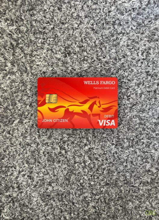 USA Wells Fargo Bank Visa carte de débit version 2 photolook , avant